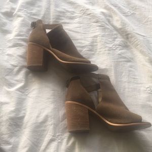 Sole society open toe ankle boot